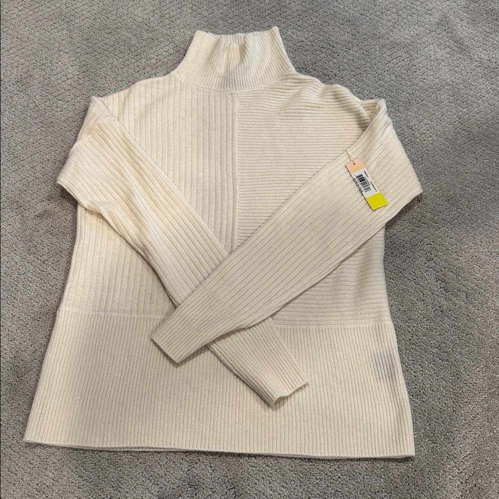Summersalt Ivory Ribbed Knit Tunic Top NWT